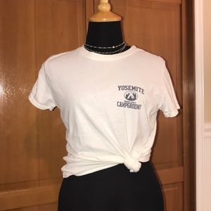 white Yosemite Campground shirt